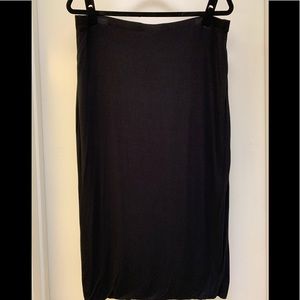 BISOU BISOU black midi skirt SZ XL